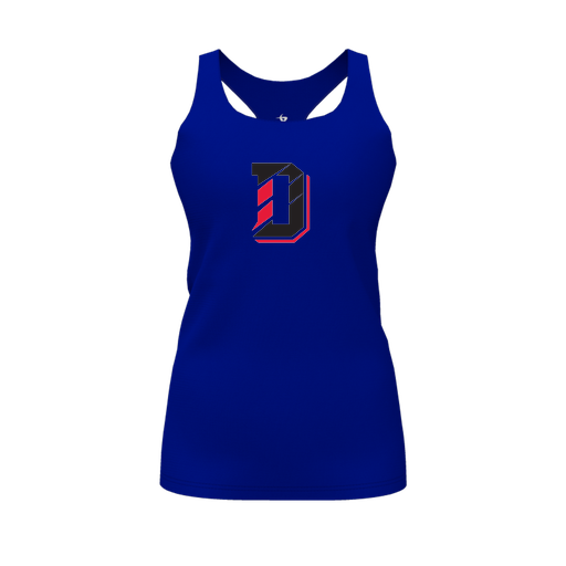 [FT0TRBRY-FYS-LOGO1] Decker Racerback Tank Top (Female Youth S, Royal, Logo 1)