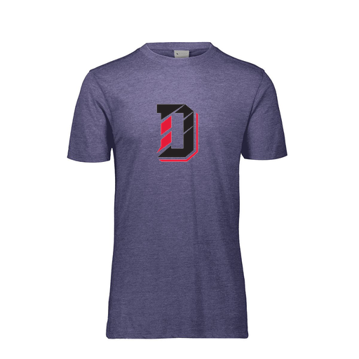 [FTSCUBNV-YS-LOGO1] Decker Youth Tri-Blend T-Shirt - Short Sleeve (Youth S, Navy, Logo 1)