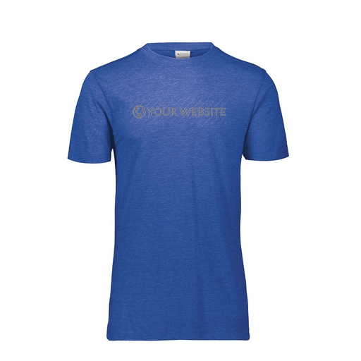 [FTSCUBRY-YS-LOGO3] Decker Youth Tri-Blend T-Shirt - Short Sleeve (Youth S, Royal, Logo 3)