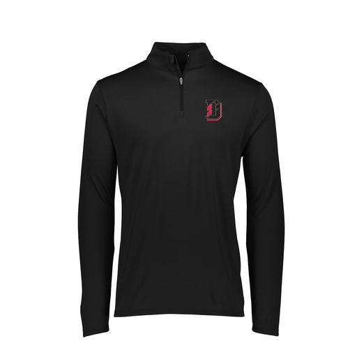 [FTLQFLBK-FAXS-LOGO1] Decker Women's Flex-Lite 1/4 Zip Shirt (Female Adult XS, Black, Logo 1)