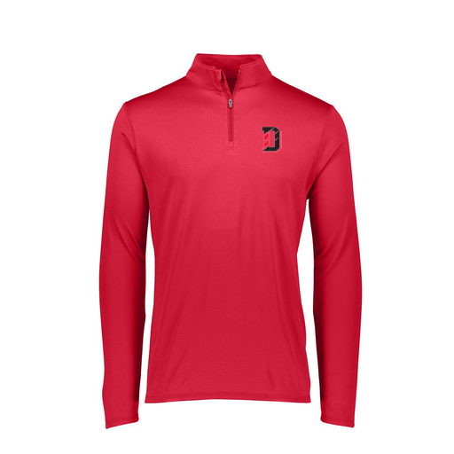 [FTLQFLRD-FAXS-LOGO1] Decker Women's Flex-Lite 1/4 Zip Shirt (Female Adult XS, Red, Logo 1)