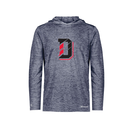 [FOLHCGNV-AS-LOGO1] Decker Men's Charge Hoodie (Adult S, Navy, Logo 1)