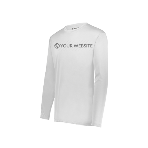 [222822.005.XS-LOGO2] Men's LS Smooth Sport Shirt (Adult XS, White, Logo 2)