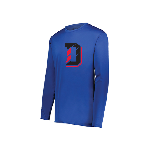 [222822.060.XS-LOGO1] Men's LS Smooth Sport Shirt (Adult XS, Royal, Logo 1)