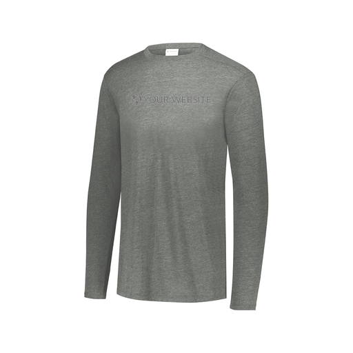 [FTLCUBGY-AXS-LOGO2] Decker Men's Tri-Blend T-Shirt - Long Sleeve (Adult XS, Gray, Logo 2)