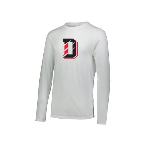 [FTLCUBWH-YS-LOGO1] Decker Youth Tri-Blend T-Shirt - Long Sleeve (Youth S, White, Logo 1)